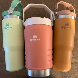 STANLEY COLORED ICEFLOW FLIP STRAW JUG 40 OZ AND TUMBLERS 30 OZ